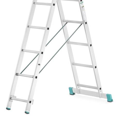 Drabina aluminiowa Aloss 2x9 na schody (wysokość robocza: 5,40m) 99674730