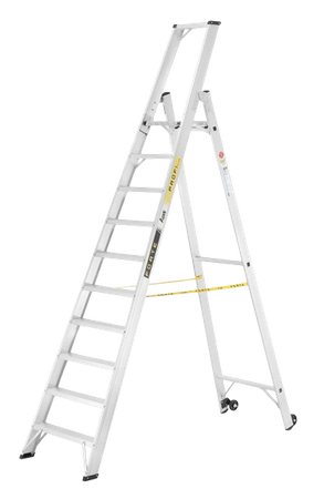 Drabina montażowa jednostronna z dwoma kółkami (wysokość robocza: 4,12m) 99675100